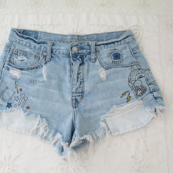 American Eagle Outfitter  Distressed Denim Shorts - Picture 6 of 8